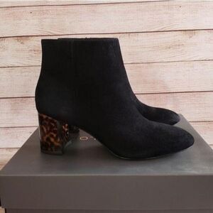 Ann Taylor Eden Suede Tortoise Heeled Bootie Women's Size 8